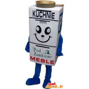 White giant milk carton mascot - MASFR032840 - Mascots of objects