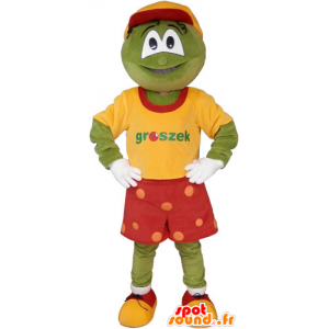 Zabawna maskotka bałwanek, zielonym kolorze sukni - MASFR032844 - Mężczyzna Maskotki
