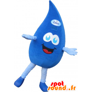 Mascot pokles, modrá, obr, usměvavý - MASFR032846 - Neutajované Maskoti