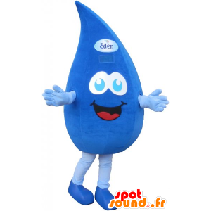 Mascot pokles, modrá, obr, usměvavý - MASFR032846 - Neutajované Maskoti