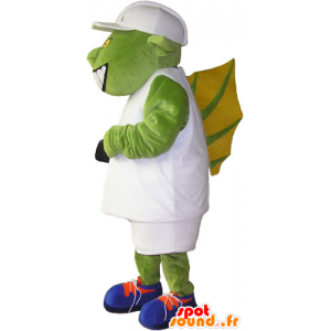 Monster Mascot, vreemd, groene vreemdeling - MASFR032847 - uitgestorven dieren Mascottes