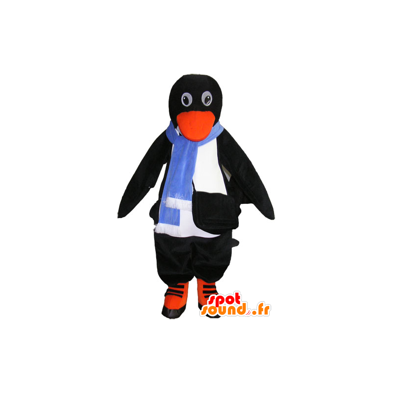 Mascot realistische Schwarz-Weiß-Pinguin mit Zubehör - MASFR032848 - Pinguin-Maskottchen