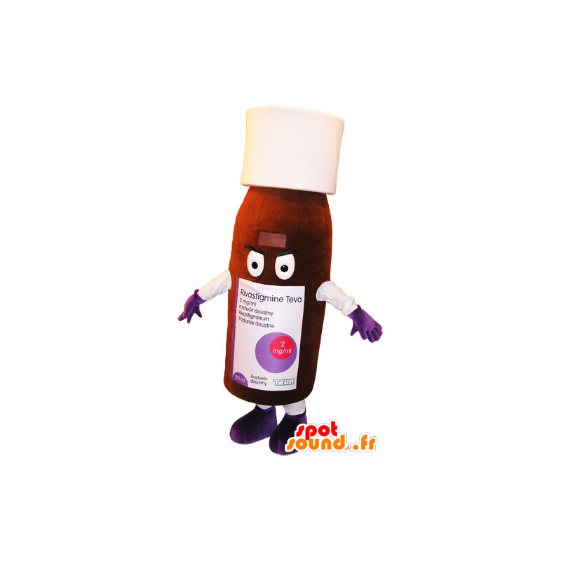 Brown and white bottle mascot. lotion mascot - MASFR032849 - Mascots of objects