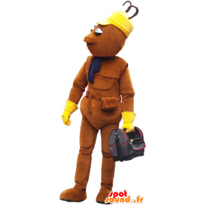 La mascota de poner fin a todas hombre de color marrón con una bolsa - MASFR032850 - Mascotas humanas