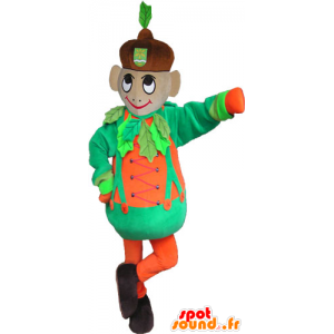 Drengemaskot med et sjovt og farverigt tøj - Spotsound maskot