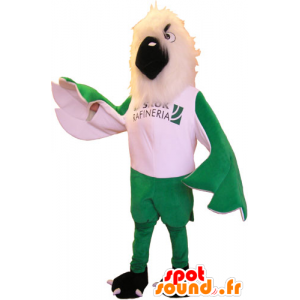 Mascotte imponente aquila verde e bianco - MASFR032854 - Mascotte degli uccelli