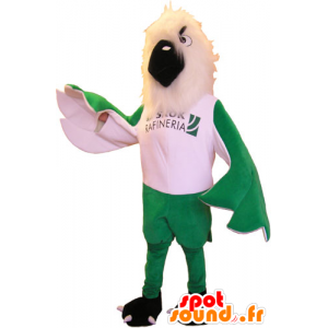 Fantastisk grøn og hvid ørnemaskot - Spotsound maskot