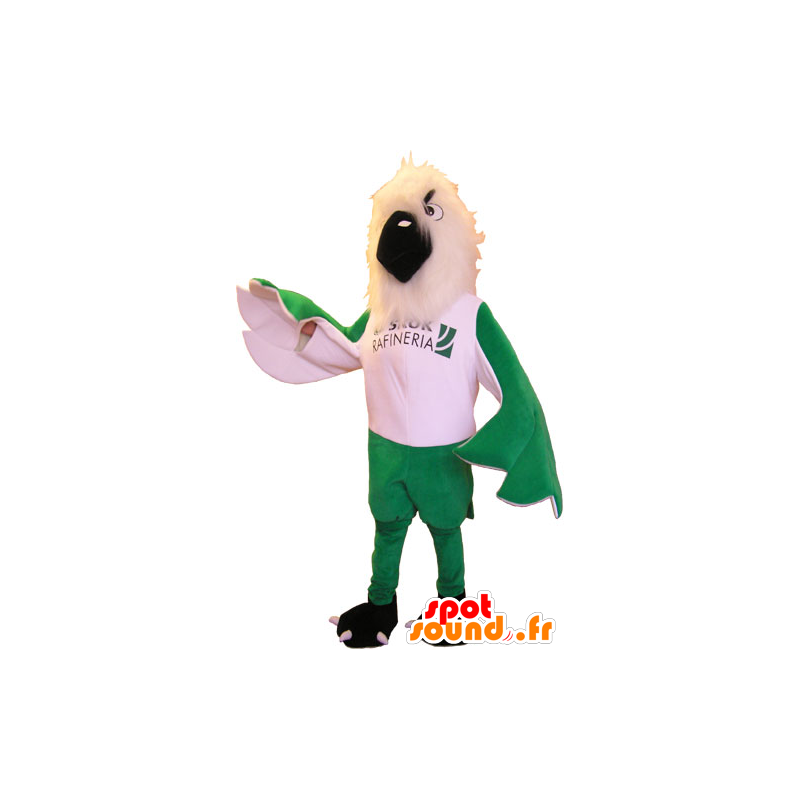 Mascotte d'aigle vert et blanc impressionnant - MASFR032854 - Mascotte d'oiseaux