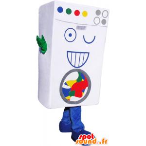 Karton baksteen mascotte. wasserij Mascot - MASFR032855 - mascottes objecten