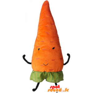 Mascotte de carotte orange, géante. Mascotte de légume - MASFR032856 - Mascotte de légumes
