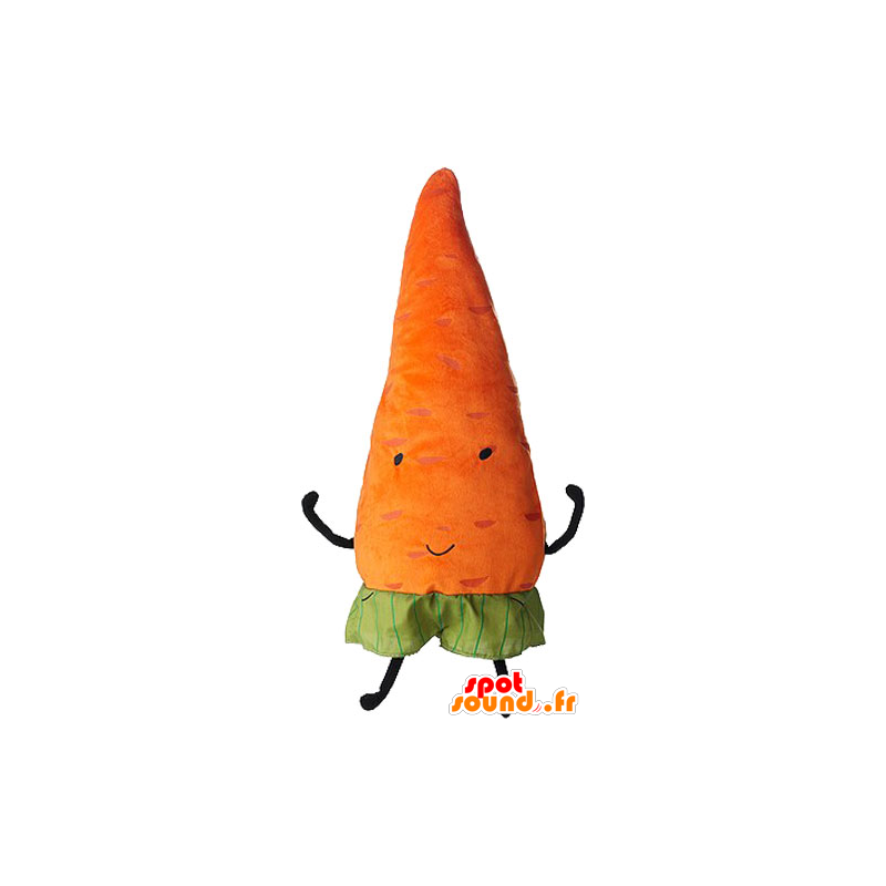 Mascotte de carotte orange, géante. Mascotte de légume - MASFR032856 - Mascotte de légumes