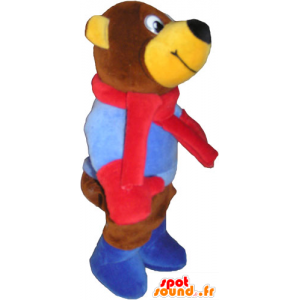 Mascote castanho peluche. O urso de peluche - MASFR032857 - mascote do urso