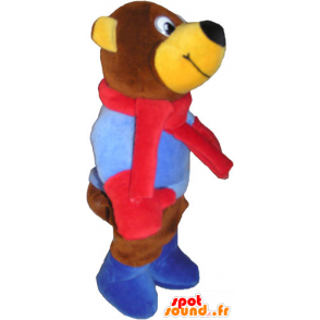 Brown teddy mascot. Teddy bear - MASFR032857 - Bear mascot