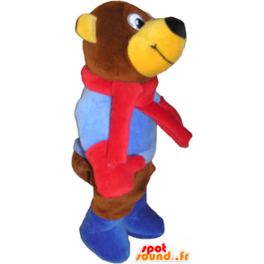 Brun bamse maskot. Bamse - Spotsound maskot