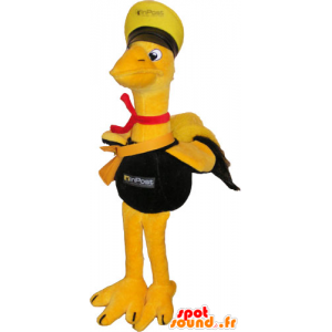 Mascot giant yellow bird sailor outfit - MASFR032859 - Mascot of birds