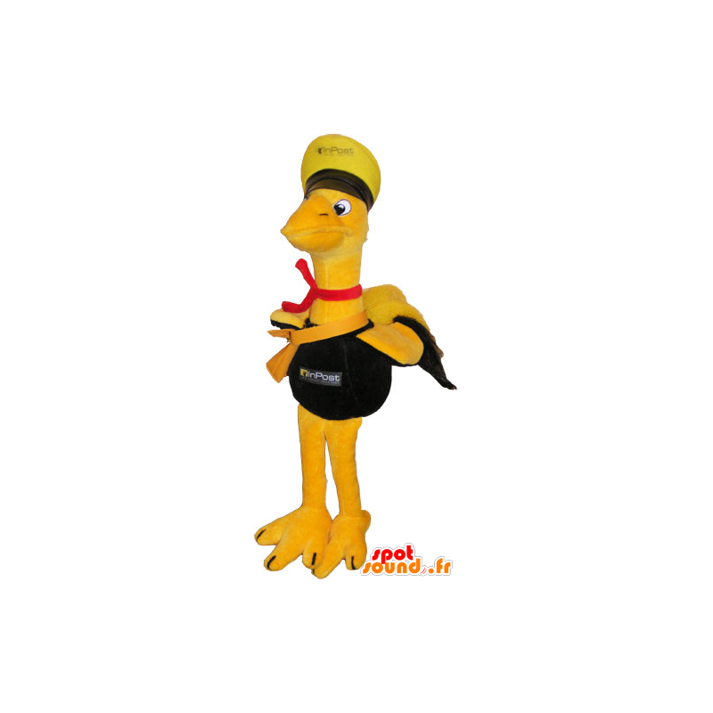 Mascotte d'oiseau géant jaune en tenue de matelot - MASFR032859 - Mascotte d'oiseaux