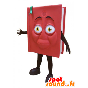 Mascot kæmpe rød og sort bog. Bogdragt - Spotsound maskot