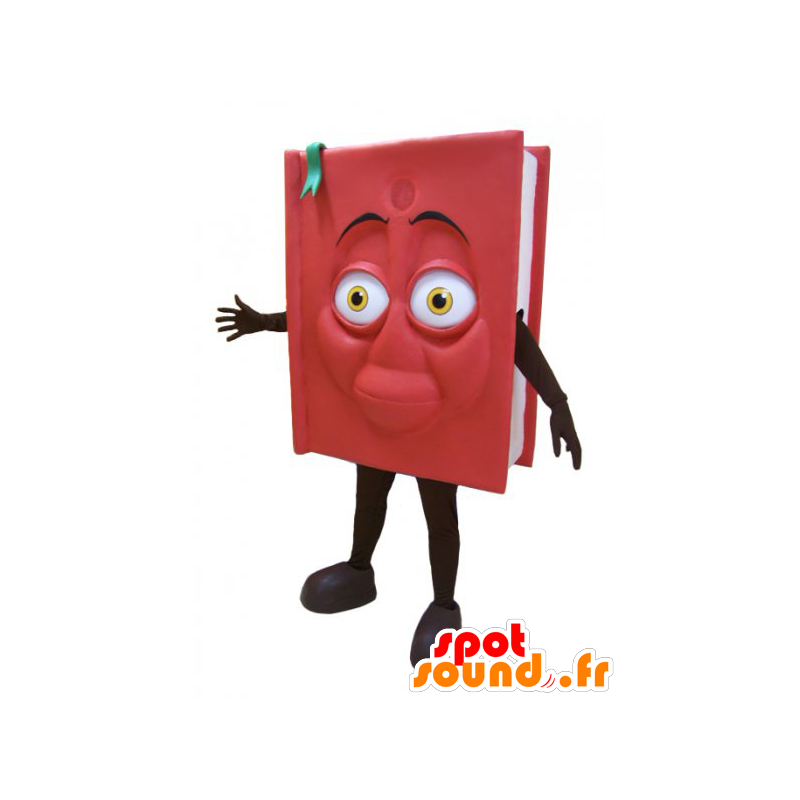 Mascot red and black giant book. Book Costume - MASFR032875 - Mascots of objects
