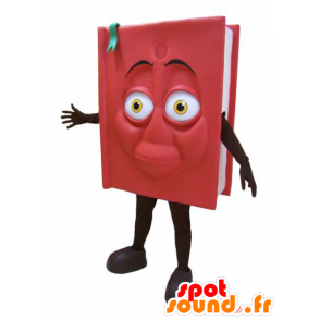 Maskot rød og sort gigantisk bok. Book Costume - Objekt maskoter - MASFR032875 - SpotSound.fr