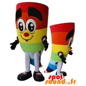 Mascot homem jovial multicoloridas - MASFR032887 - Mascotes homem