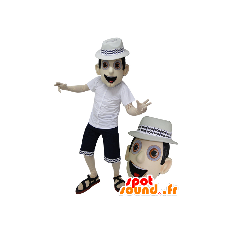 Attrezzatura di estate mascotte con sandali e il cappello - MASFR032890 - Umani mascotte