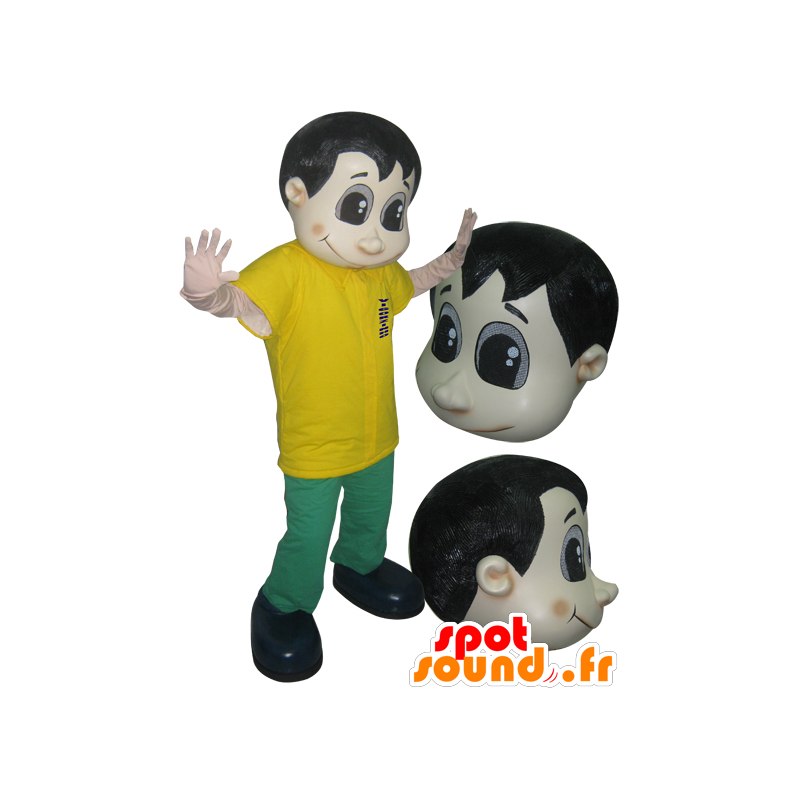 La mascota del hombre vestido de verde y amarillo - MASFR032892 - Mascotas humanas