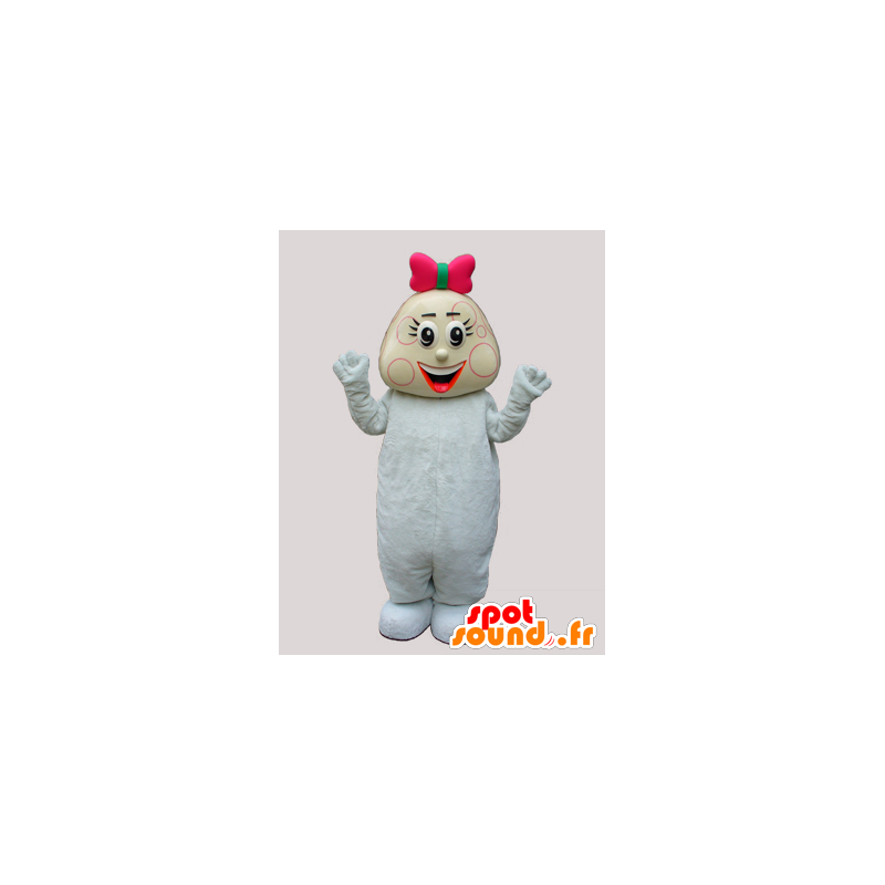 Mascotte de poupon fille en babygros blanc et un nœud papillon - MASFR032894 - Mascottes Garçons et Filles Mascotte de poupon fille en babygros blanc et un nœud papillon - MASFR032894 - Mascottes Garçons et Filles