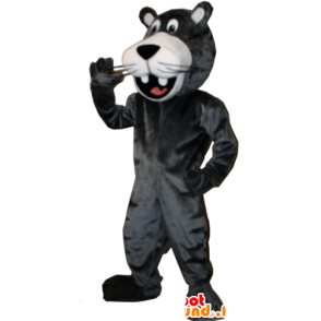 Mascot smiling giant black panther - MASFR032897 - The jungle animals