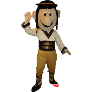 Mascot homem vestido em trajes tradicionais do deserto - MASFR032898 - Mascotes homem