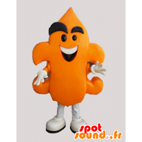 Grappig mascotte oranje man. Snowman Costume - MASFR032928 - man Mascottes