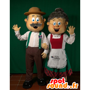 2 mascotas, un par de personas de edad. Pareja mascotas - MASFR032929 - Personajes famosos de mascotas