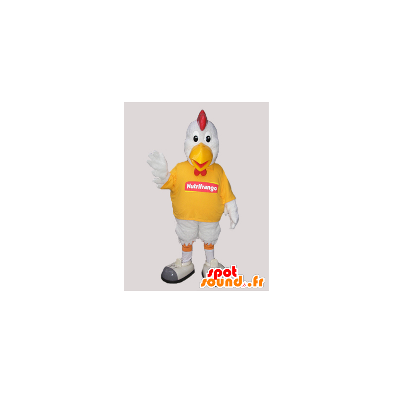 Hvit hane maskot. Chicken Mascot - MASFR032931 - Mascot Høner - Roosters - Chickens