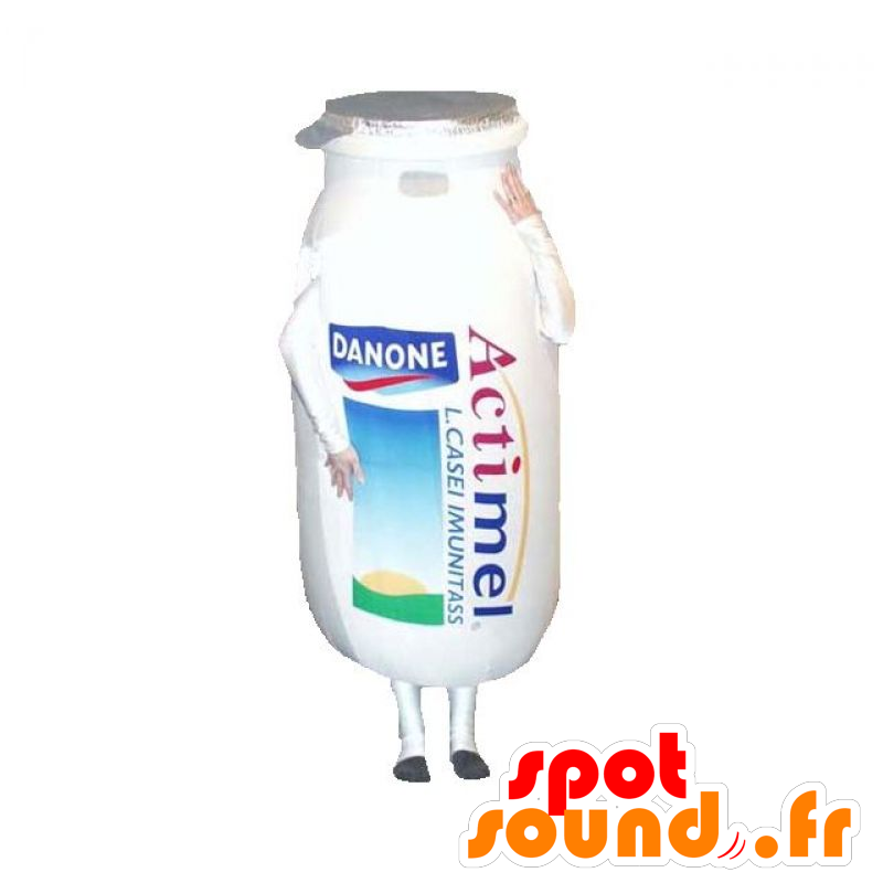 Danone Actimel bottle mascot, Milky drink - MASFR032933 - Food mascot