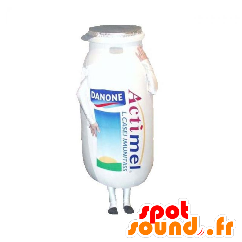Láhev maskot Actimel Danone, na mléčný nápoj - MASFR032933 - potraviny maskot