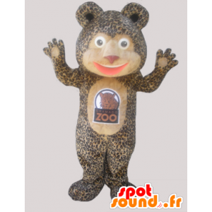 Bamse-maskot med en leopardfrakke - Spotsound maskot