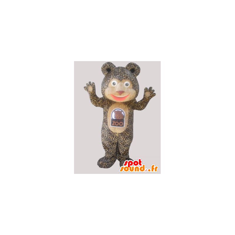 Mascotte de nounours avec un pelage léopard - MASFR032936 - Mascotte d'ours
