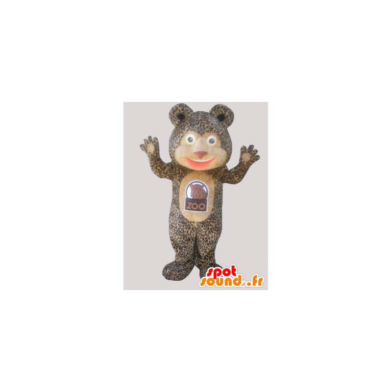 Teddy Maskottchen mit einem Leopardenmantel - MASFR032936 - Bär Maskottchen