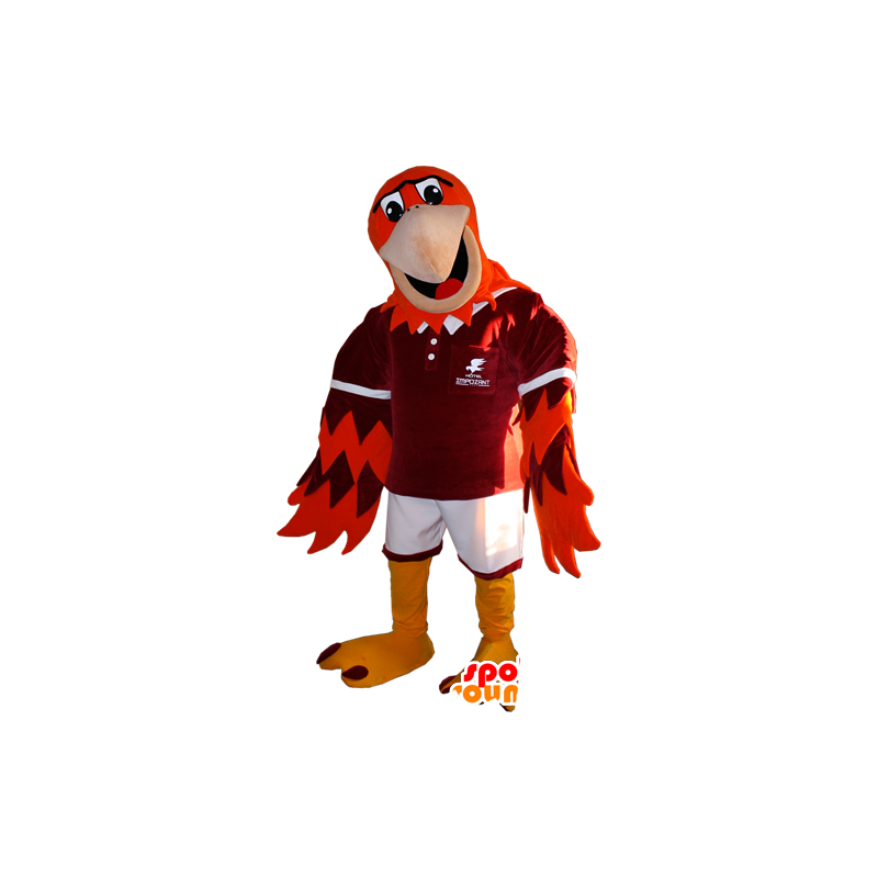 Mascot ptak czerwony, pomarańczowy i żółty - MASFR032937 - ptaki Mascot