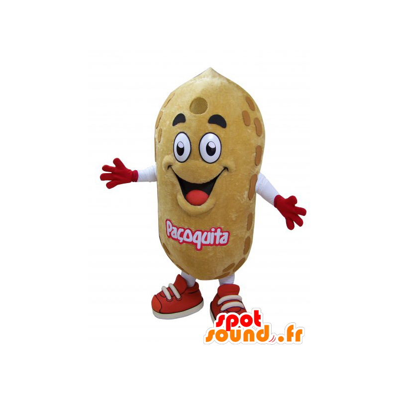 Mascot very realistic giant peanut - MASFR032941 - Fast food mascots