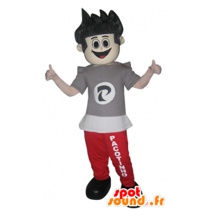 Boy mascot, teen, jogging and shirt - MASFR032943 - Mascots boys and girls