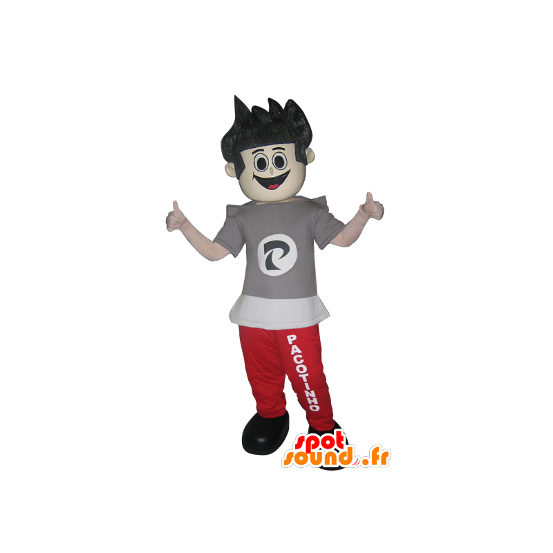 Boy mascot, teen, jogging and shirt - MASFR032943 - Mascots boys and girls