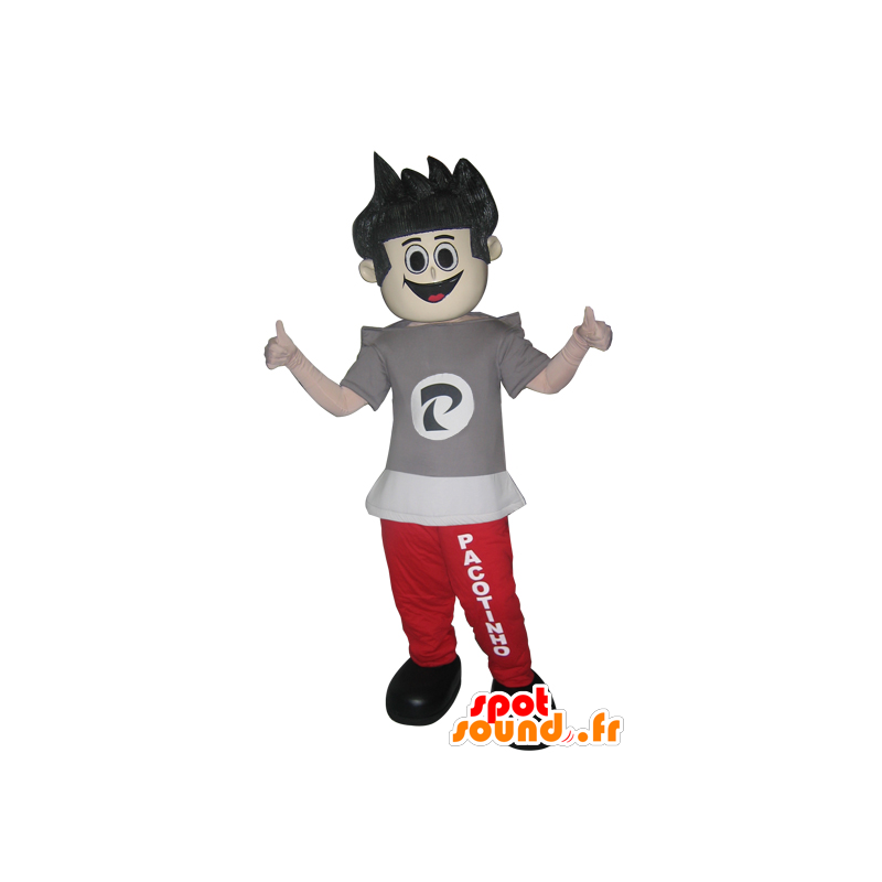Mascotte de garçon, d'ado, en jogging et t-shirt - MASFR032943 - Mascottes Garçons et Filles