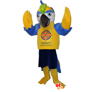 Mascotte d'oiseau géant jaune et bleu - MASFR032946 - Mascotte d'oiseaux