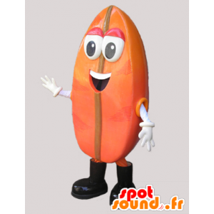 Cocoa bean coffee or orange. bean mascot - MASFR032952 - Food mascot