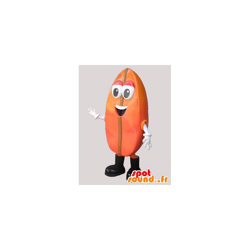 Cocoa Bean koffie of oranje. Bean Mascot - MASFR032952 - food mascotte