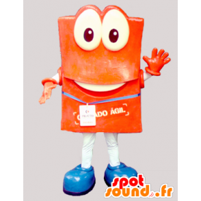 Oranžová muž maskot s velkýma očima - MASFR032953 - Man Maskoti