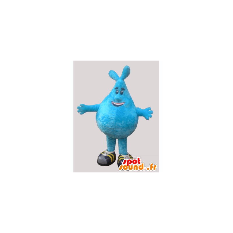 Azul Snowman mascote teardrop - MASFR032955 - Mascotes homem