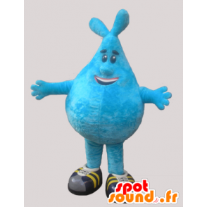 Blue Snowman Mascot teardrop - MASFR032955 - man Mascottes