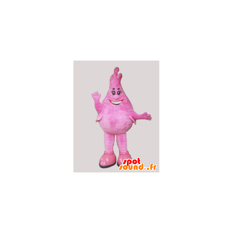 Pink snowman mascot teardrop - MASFR032957 - Human mascots