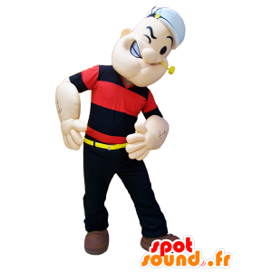 Maskot av den berömda karaktären Popeye med sitt rör och sin